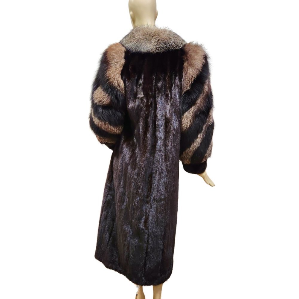 Renfrew Mink & Fox Fur Long Coat - Picture 3 of 5